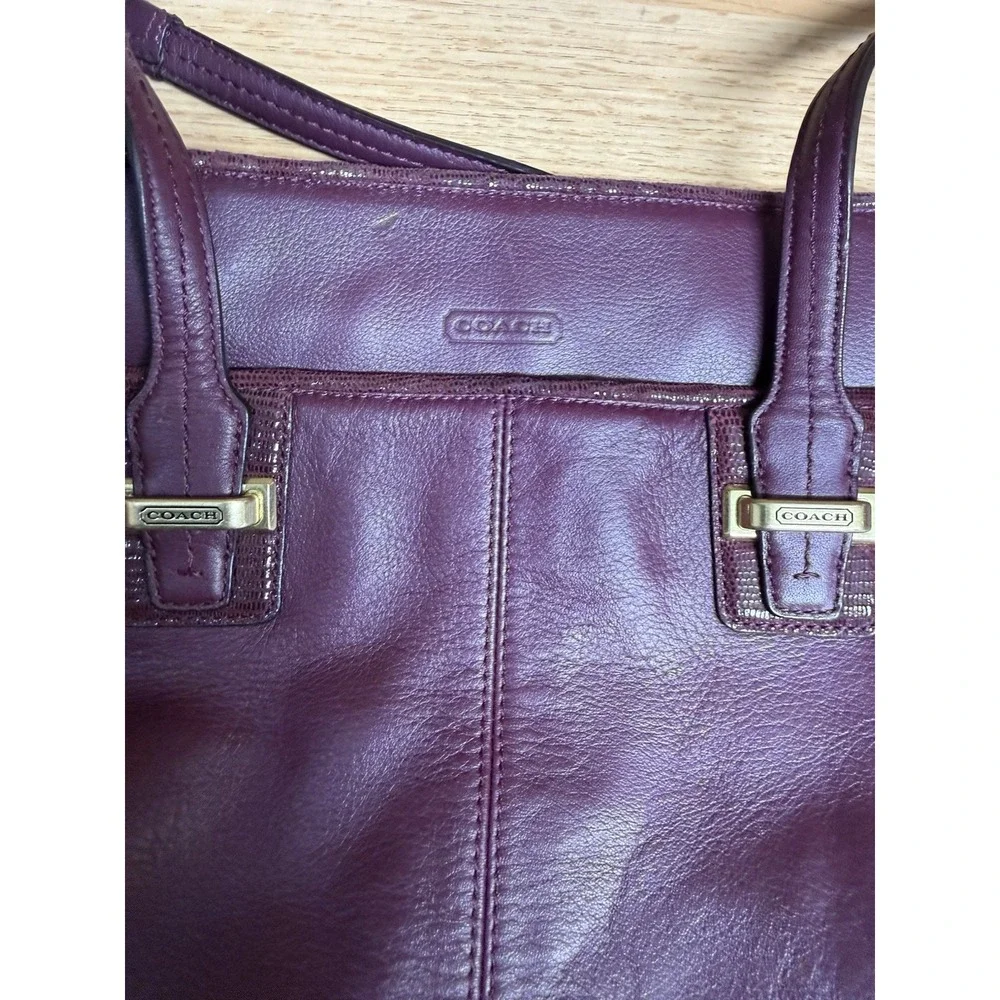vintage coach  Taylor leather Carry All Satchel  Burgundy